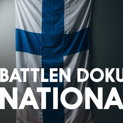 Suomen lippu ja teksti Battlen dokumentti: nationalismi