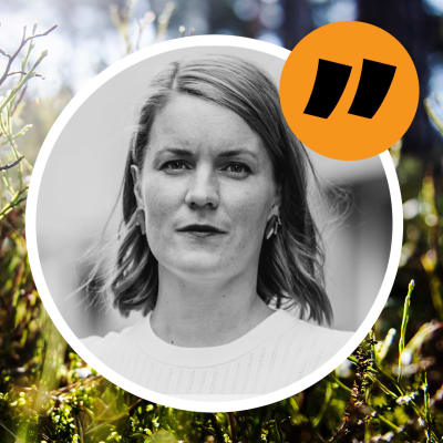 Blåbärsris i en skog, Marianne Sundholms bild i vinjett.