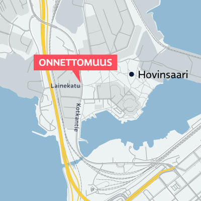 Grafiikka onnettomuuspaikasta Kotkan Hovinsaarella.