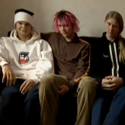 The Rasmus -yhtyeen jäsenet vuonna 1996 ohjelmassa Tiikeri.