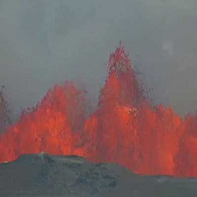Vulkanutbrott på Island.