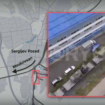 Venäjän armeijan juna Sergijev Posadissa