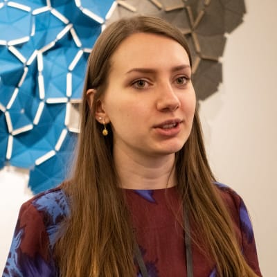 SU:s ordförande Julia Ståhle vid förbundets kongress i Åbo.