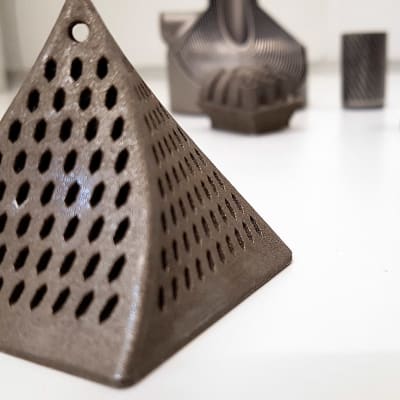 Metallisia 3D -tulosteita