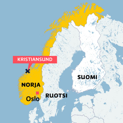 Kristiansundin sijaintikartta.