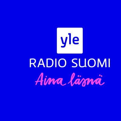 Yle Radio Suomi, Aina läsnä -teksti sinisellä pohjalla