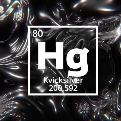 Kvicksilver har atomnummer 80 och kemiskt tecken Hg.