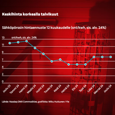 Electricity exchange's 12 month price prediction graph