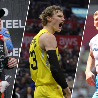 Kalle Rovanperä, Lauri Markkanen och Oliver Helander.