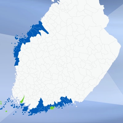 Grafiken visar hur finlandssvenskarna röstade i presidentvalet 2024. Stubb vann i alla kommuner utom i Helsingfors, Åbo och på Åland.