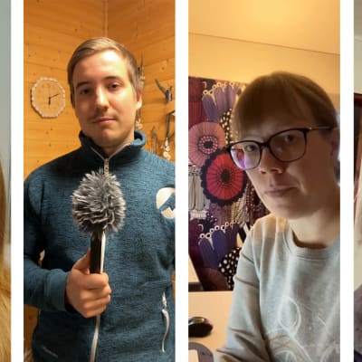 Kuvassa on inarin- ja koltansaamea puhuvia ihmisiä, jotka kommentoivat vähemmistökieliensä nykytilaa.