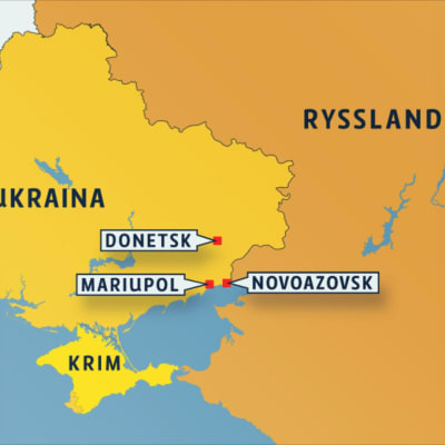 Karta över städer i Ukraina