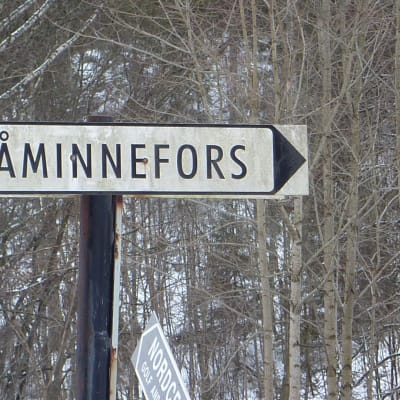 Åminnefors- skylt