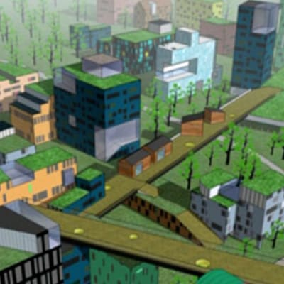 En virtuell stadsmiljö