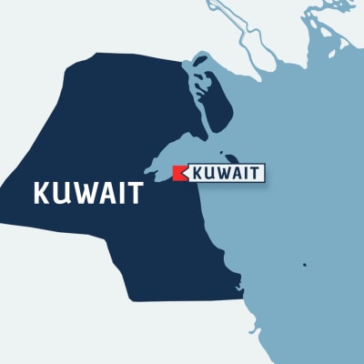 AKrta över Kuwait