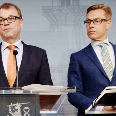 Statsminister Juha Sipilä och finansminister Alexander Stubb