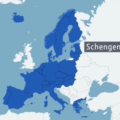 Karta över Schegenländerna