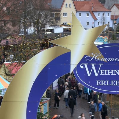 Julmarknad i Himmelstadt i Tyskland