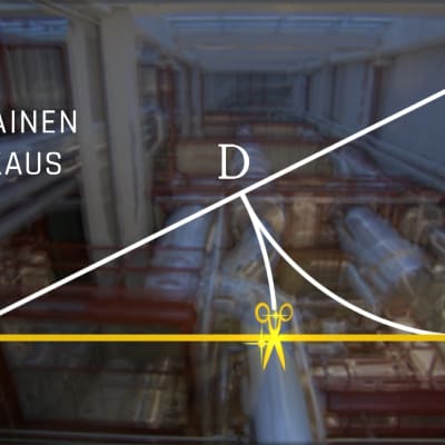 Grafiikka siitä, kuinka kultainen leikkaus määritellään geometrian keinoin