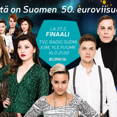 Kuva Uuden Musiikin Kilpailun finalisteista