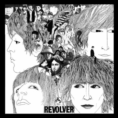 Skivomslaget till the Beatles Revolver