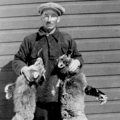 Amerikansuomalainen ketunmetsästäjä n. 1920