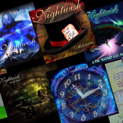 Fanien kuvittelemia Nightwish-albumeita.