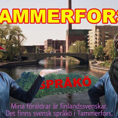 Christoffer Strandberg inklippt framför en vy av en fors.