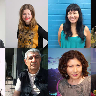 Kirjailijat Ye Yint Thet Zwe, Kiamars Baghbani, Tanya Tynjälä, Polina Kopylova, Maritza Núñez,
