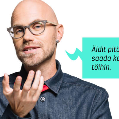 Heikki Soini ja puhekupla: Äidit pitää saada kotoa töihin.