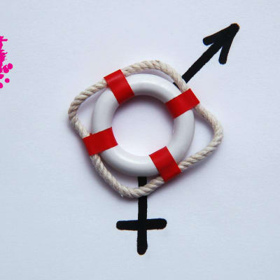 kvinno och man symbol i samma