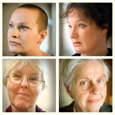 Sanna Tahvanainen, Monika Fagerholm, Birgitta Boucht och Barbara Winckelmann i serien Kvinnoåldrar, 2002