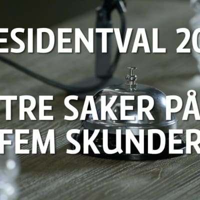 Stillbild från videoklippet med texten "Tre saker på fem sekunder"
