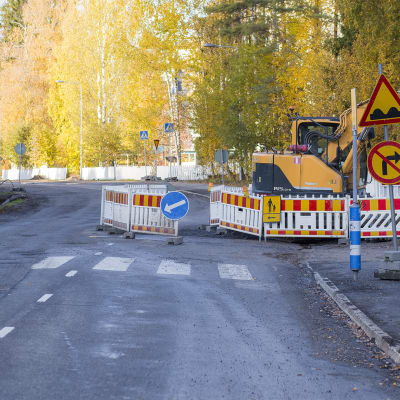 Platsen där en dödsolycka inträffade i Jyväskylä 9.10.2018