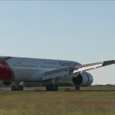 Ett passagerarplan landar i Sydney den 20 oktober 2019 efter att ha avgått från New York 19 timmar tidigare.
