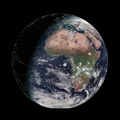 Maapallo tänään (31.12.2019) Meteosatin kuvaamana