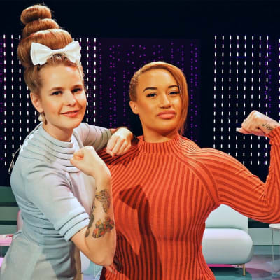 Ina Mikkola ja Endia Pattersson Tilipäivän studiossa