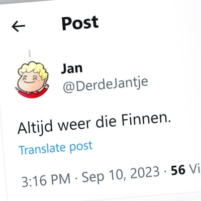 Kuvakaappaus somepostauksesta viestipalvelu X:ssä.