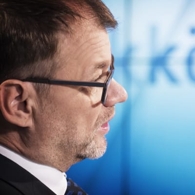 Statsminister Juha Sipilä i Morgonettan.