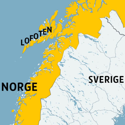 Karta över norra Norge, Sverige och dekar av norra Finland