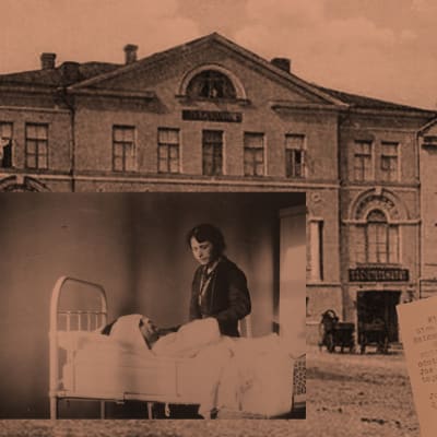 Viipurin Seurahuone, Alma Kuula Toivo Kuulan sairasvuoteen äärellä.