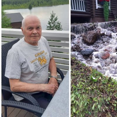 Pentti Montosen mökki oli kastua rankkasateiden vuoksi.