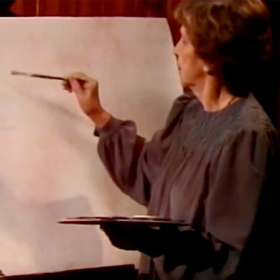 Kylli Koski maalaa (1981).