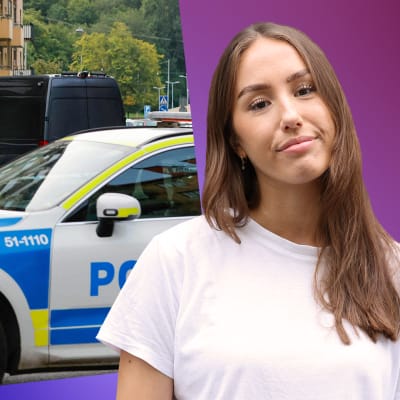 Isabella Biorac Haaja och en polisbil