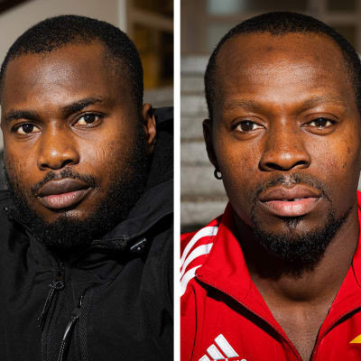  Jyväskylän ammattikorkeakouluun (JAMK) ulkomailta opiskelemaan saapuneet 3. vuoden opiskelijat James Amaeze, Richard Otabor ja Hannah Ofosua.