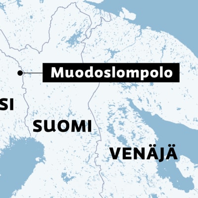 Kartassa näkyy Ruotsin Muodoslompolo ja naapurimaat.