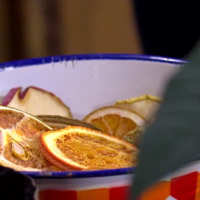 Torkade citrusfrukter för dekoration