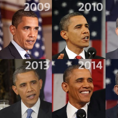 Kuvasarja Barack Obamasta vuosilta 2009-2015