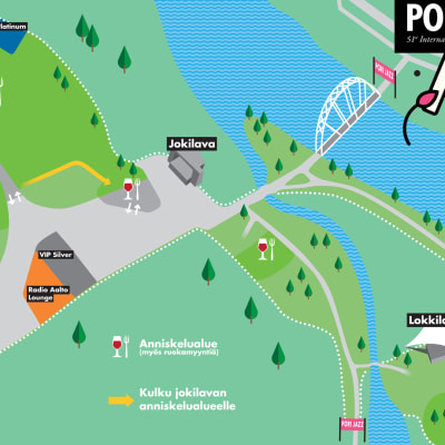 Pori Jazzin karttagrafiikka