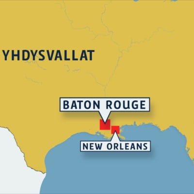 Baton Rouge kartalla.
